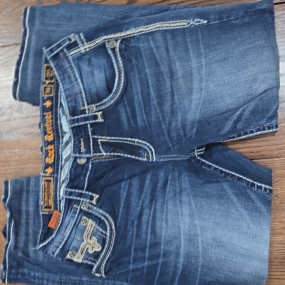 Rock Revival Men's Blue Jeans - Picture 3 of 3